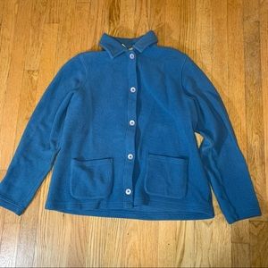 L. L. Bean Blue Soft Fleece Comfortable Jacket